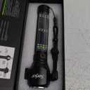 Rechargeable Solar Powered Flashlight,Multi Function LED Tactical Flashlight with Glass Breaker,Seatbelt Cutter,Alarm and Phone Charger,Powerful Handheld Flashlights for Emergencies Camping