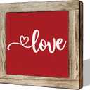Love Sign, Wooden Box Signs for Home, Table Decor Art, Love Heart Sign, Tabletop Decor for Valentines Day, Romantic Bedroom Decors, Signs for Dining Room Bedroom