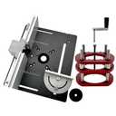 QNJSCYDB Aluminum Router Table Insert Plate Router Lift Kit for 65mm Diameter Motors Woodworking Workbench Trimmer Engraving Machine Tool(Set F)