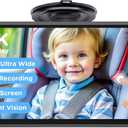 Baby Car Monitor for Backseat, 7" Touchscreen Camera Baby Camera with USB Plug and Play Easy Setup, 150 Wide Angle, Night Vision, Flexible 360 Rotation