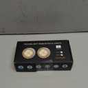 LED Puck Lights with Remote Control, Battery Operated Wireless Closet Lights, Under Cabinet Lighting Stick on Tap Push Light, Color Changing Under Counter Light for Kitchen, 2 Pack - Black