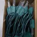 PREXTEX 100 Count Clear Christmas Lights - 20 ft Ultra Bright String Lights with Green Wire for Indoor and Outdoor Use, Christmas Trees, Holidays, Patios and Garden