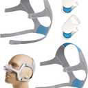 Headgear Replacement 2Packs Compatible with AirFit N20 Mask, 2Packs Elasticity Premium Nylon Soft Headgears+2Pairs Features Magnetic Clips (Small)