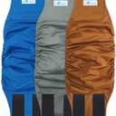PAW Inspired Belly Band Male Dog WRAP Washable, Black Lining, Medium, 3 Count