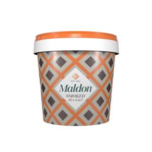 Maldon Salt, Smoked Sea Salt Flakes, 1.1 lb (500 g), Bulk Tub, Kosher, Natural, Gently Smoked Over Oak, Handcrafted, Gourmet, Pyramid Crystals, BBD 10/04/29