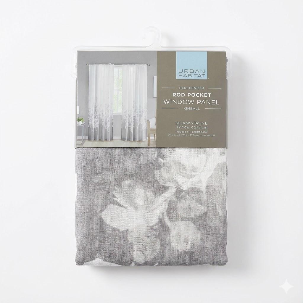 Urban Habitat Rod Pocket Window Panel 50×84 Inches