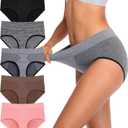 Annenmy Women's Underwear, Seamless Hipster Panties Women Breathable Tag Free Women Brief, Sport Wicking Underwear 5-Pack (Large)