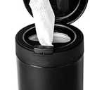 IneVibe Disinfecting Wipes Dispenser - Push Button Decorative Holder for Standard Cleaning Wipes Container, Use in Kitchen Countertop, Bathroom, Classroom (Black)