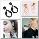 LADEMAYH 3 Pairs DIY Tunnels Plugs Gauges for Ears Piercing Jewelry, Women Mens Stainless Steel Ear Dangle Gauges Accessories (5/8"(16mm), #6009 Silver)