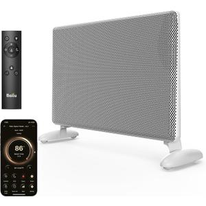 Ballu Mica Infrared Space Heater Indoor Use,Large Room Panel Heater with Programmable Thermostat,WiFi App Control,Portable Stand or Wall Mount,Energy Efficient Smart Quiet Heater,Work with Alexa,White