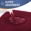 OLANLY Thick Memory Foam Bath Mat Rug 30x20, Extra Soft Absorbent Bathroom Rug, Quick Dry Bath Mats, Non-Slip, Machine Washable Carpet for Bathroom, Tub and Shower, Home Decor Accessories, Burgundy