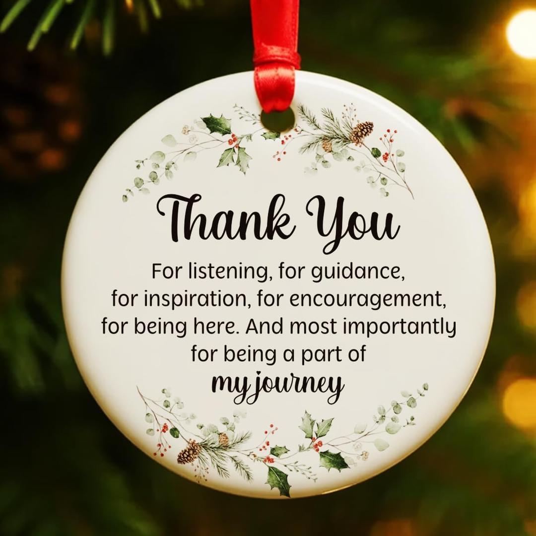 Thank You Gifts Christmas Ornaments for Women Mom Friends Bestie, Appreciation Gifts Ornaments for Nurse Teacher Mentor Boss Coworkers Manager (Awesome)