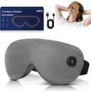Cordless Heated Eye Mask for Dry Eyes, Electric Warm Compress for Fast Eye Relief, Rechargeable USB Heat Therapy Mask for Sleep, Blepharitis & Stye Treatment (Dark Grey)