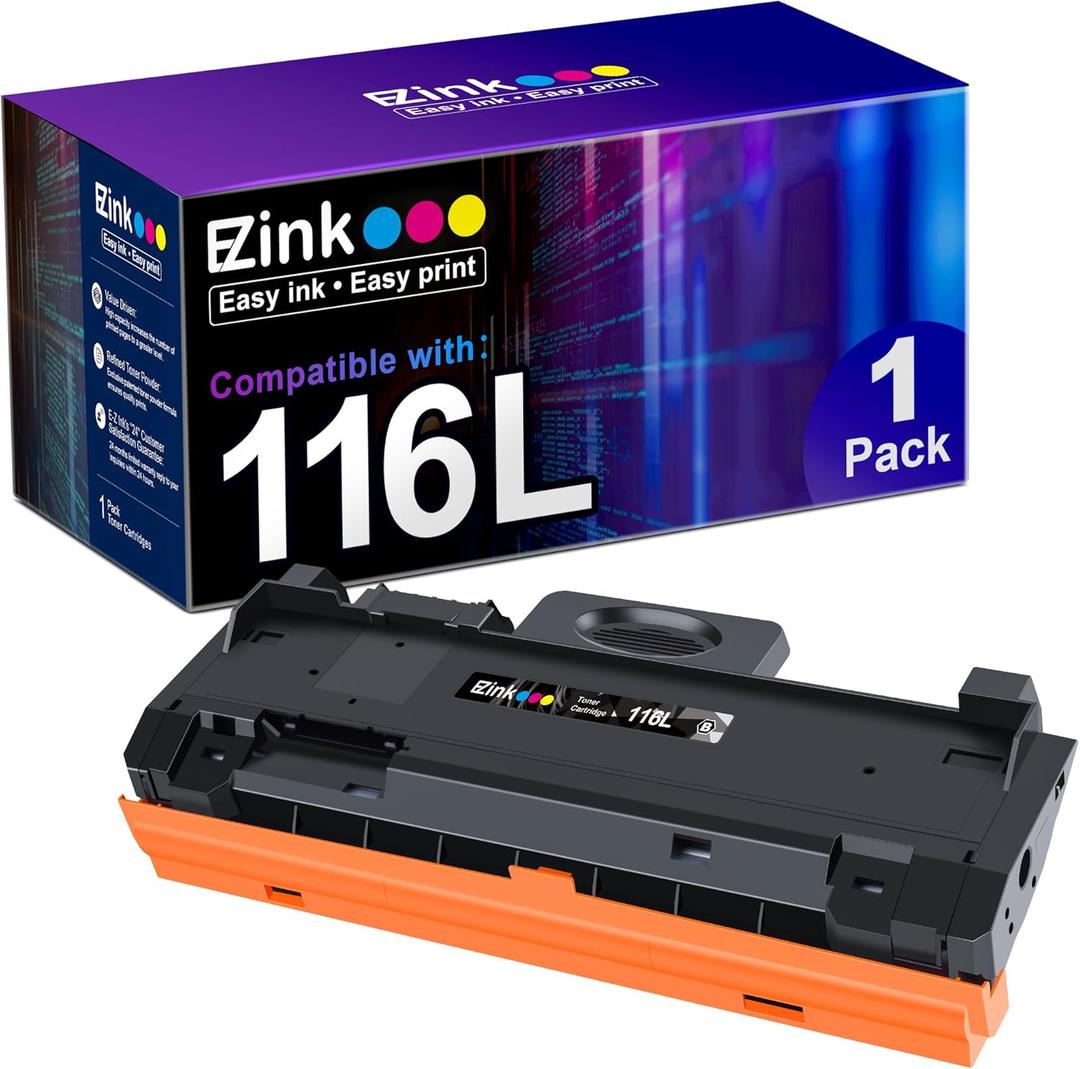 E-Z Ink Compatible Toner Cartridge Replacement for Samsung 116L MLTD116L D116L MLT D116L to use with SL-M2625D SL-M2675F SL-M2825DW SL-M2835DW SL-M2875FD SL-M2875FW SL-M2885FW (1 Black)