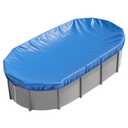 16x10 FT Oval Pool Cover for Above Ground Pools,Solar Oval Pool Cover Protector with Drawstring for Cold and UV Resistant,Dustproof -All-Weather Protection(Cover Size:19.1 x 11.2FT)
