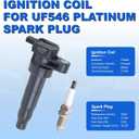 UF546 High-Performance Ignition Coils & Iridium Spark Plugs Set of 6 for Hyundai Azera/Entourage/Santa Fe/Sonata/Veracruz & Kia Amanti/Optima/Sedona/Sorento 3.3L 3.8L V6 - Replaces 27301-3C000