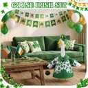 St Patrick's Day Shamrock Goose Outfit Lawn Porch Goose Clothes for 23" St Patricks Day Shamrock Outdoor Patio Yard Lawn Art Decoration (Cute)