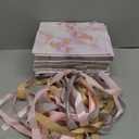 Abbylike 24 Pcs Medium Size Gift Bag with Handle Portable Paper Gift Bag with Ribbon Bow Marble Pattern Present Bags for Birthday Wedding Party Shopping