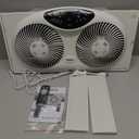 Bionaire Window Fan with Reversible Airflow Blades 3-Speed Settings, Programmable Thermostat, LED Display, Remote Control, Fits 2436" Windows, No Assembly Required