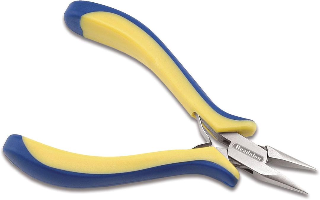 Beadalon Chain Nose Pliers, Ergo Style, Blue/Yellow