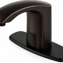 Luxice Sensor Automatic Touchless Bathroom Sink Faucet Hot & Cold Mixer Cover Plate Included Faucet, Oil Rubbed Bronze