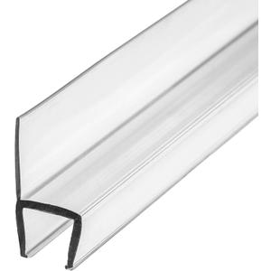 eatelle Frameless Shower Door Side Seal Strip for 3/8 Inch (10mm) Glass, Vertical Polycarbonate H-Jamb 180 Degree 78" Long