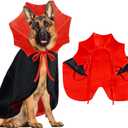 Dog Halloween Costume Dog Vampire Costume Funny Pet Vampire Devil Cape Cloak Halloween Costumes for Small Medium Large X-Large Dogs Pets (X-Large)