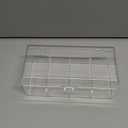 FRETONBA 2 Pack Cable Organizer Box with Lid, Clear charging cord organizer box with 4 Compartments & 20 Wire Ties, Charger Cord Storage for Desk Drawer, Home Office Organization Accessories