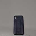 LAUDTEC Silicone Kickstand Case Compatible with iPhone XR, Vertical and Horizontal Stand Hand Strap Metal Kickstand Cover, Flexible Soft Liquid Silicone Stand Case for iPhone XR (Blue)