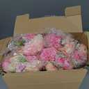 Tigeen 12 Bundles Peonies Artificial Flowers Faux Roses Silk Flowers Hydrangea Artificial Bouquet for Wedding Table Centerpiece Floral Vase Home Office Bridal Decor (Rose Red)