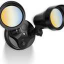 ALUSSO Dusk to Dawn Outdoor Lighting, 25W 2000LM Dusk Till Dawn Outdoor Light 120V, 3000K/4000K/6000K 3CCT IP65 Security Lights ETL Listed Dusk to Dawn Hardwired for House Yard Walkway Black 1 Pack