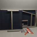 Patio Chaise Lounge Chair Outdoor with Wheels&Armrests, Aluminum Pool Lounge Chairs 5-Position Adjustable Recliner, Outdoor Beach Lounge Chairs for Poolside, Patio, Deck, Yard, Navy Blue (1 Pack)