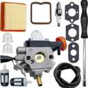 FS131 Carburetor for Stihl FS131 FS131R FS311 KM131 HT131 HT132 HT133 HT134 HT135 BT131 Replace 4180-120-0619 4180-120-0617 Brushcutter Trimmer Tune-up Kit with 4180 141 0300 Air Filter Kit