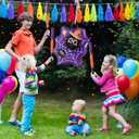 VINTS Spider Piata,Halloween Magie Spider Piata with Blindfold,Perfect for Boys Grils Birthday Party Game Activity Halloween Theme Parties Decorations(17.513.33.15in) Purple&Orange Pinata For Kids