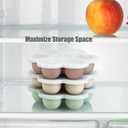 PandaEar 3 Pack Baby Food Freezer Tray with Lids, Silicone Baby Food Storage Container for Homemade Baby Food, Fruit, Purees & Breastmilk (Pink/Green/Linen)