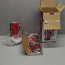 Kitchen Knife Set, 9-Piece Red Kitchen Knife Set with Acrylic Block, Non Stick Sharp High Carbon Stainless Steel Knife Set for Kitchen Cutting Meat Slicing Chopping Kitchen Gifts for Women (Red)