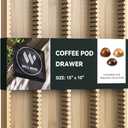 for Nespresso Vertuo Capsules - Premium Bamboo Coffee Pod Drawer Insert Organizer for Counter (40 Big or 52 Small pods) (Large)