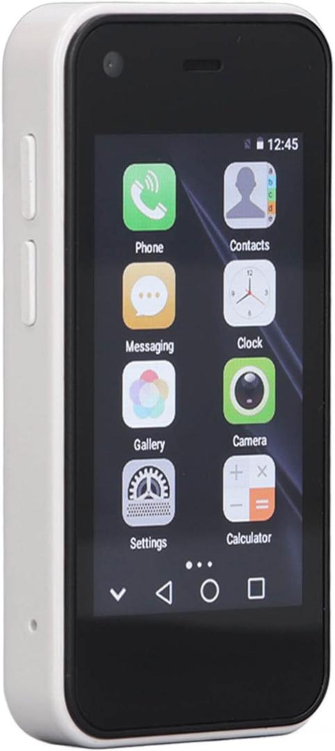 Unlocked Mobile Phone Smartphone, 2.5 inch Android Dual SIM Mini Phones, 2MP 5MP Camera, 1GB 8GB ROM, Bluetooth, 1580mAh (Pearl White)