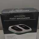 ROTAI Shiatsu Foot Massager Pain Sore Feet Calves Relief Vibration and Rotation Acupressure Systems Improve Circulation Electric Device with Remote Control White