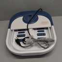 Collapsible Foot Spa Bath Massager with Heat, Bubbles, Pedicure Foot Spa with 8 Rollers, Tub for Stress Relief, Soaker with Mini Acupressure Massage Points & Temperature Control