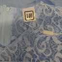 Flower Girls Vintage Lace 3/4 Sleeve Bridesmaid Velvet Dress Princess Wedding Party Pageant Evening Formal Prom Ball Gown, Size 140