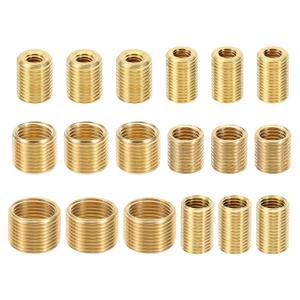 PATIKIL 6 Size Thread Reducing Nuts Insert, 18pcs Male to Female Fine Thread Adapter Repair Insert Pipe Fitting Screw Sleeve Reducer for Pendant Light