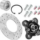 Rear Wheel Hub Bearing Studs Brake Rotor Kit for Polaris Ranger 900 1000 Diesel 570-Full-Size Brutus GEM eM1400 M1400 Pro-XD