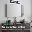 Bathroom Lighting Fixtures Over Mirror, 3 Light Bathroom Vanity Light Fixtures with Cool White 5000K, Matte Black LED Modern Vanity Wall Lights for Bath, Dressing Room, Restroom, 21.6 inch