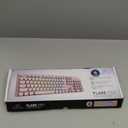 Redragon K710 Wireless Typewriter Mechanical Gaming Keyboard, Bluetooth/2.4Ghz/Wired, RGB Led Backlit, Blue Switch - Clicky, Rechargeable, Solid Metal Panel, Round Keycaps, Pink