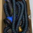 Flexi Hose Expandable Garden Hose with 8 Function Nozzle, 25FT - Lightweight Retractable Garden Hose, Water Hose - No-Kink Flexibility, 3/4 Inch Solid Brass Fittings and Double Latex Core