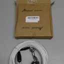 Petest 30ft Reflective Tie-Out Cable for Heavy Dogs Up to 125 Pounds (Black & Silver)