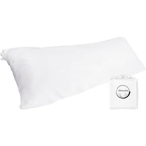 Pillowcases 100% Viscose Made from Bamboo Pillow Cases, Cooling, Luxuriously Soft, Envelope Closure, 300 Thread Count (White, Body 20"x54")