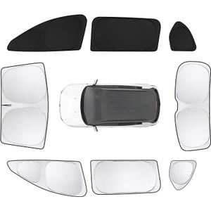 8pcs Car Window Shades for Hyundai Santa Fe 2024 2025 2026 Accessories,Windshield Side Rear Full Sunshade,Sun Visor UV Blocking, Privacy Protection and Blackout for Camping Outdoor