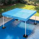 Floating Pool Umbrella - Heavy Duty 6’× 6’× 4' Polyester Oxford Shade Canopy with 4PCS Canopy Floats and Top Rain Holes - Perfect Sun Protection for Beach, Lake and Home Swimming Pool